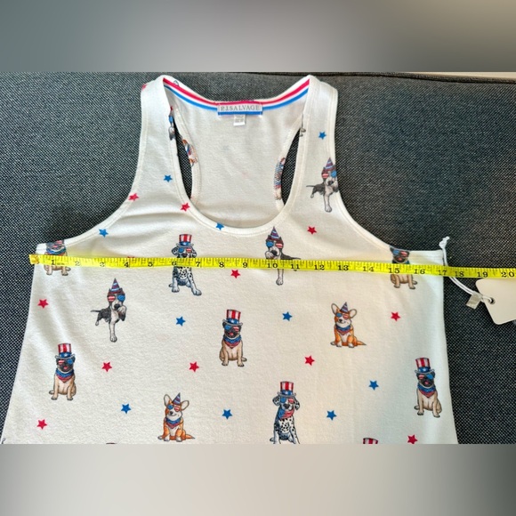 NWT PJ SALVGE Star Spangled Racerback Tank Size XS - Picture 6 of 11